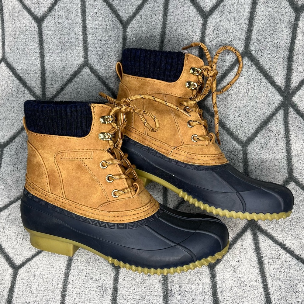 Tommy Hilfiger Navy Waterproof Duck Boots